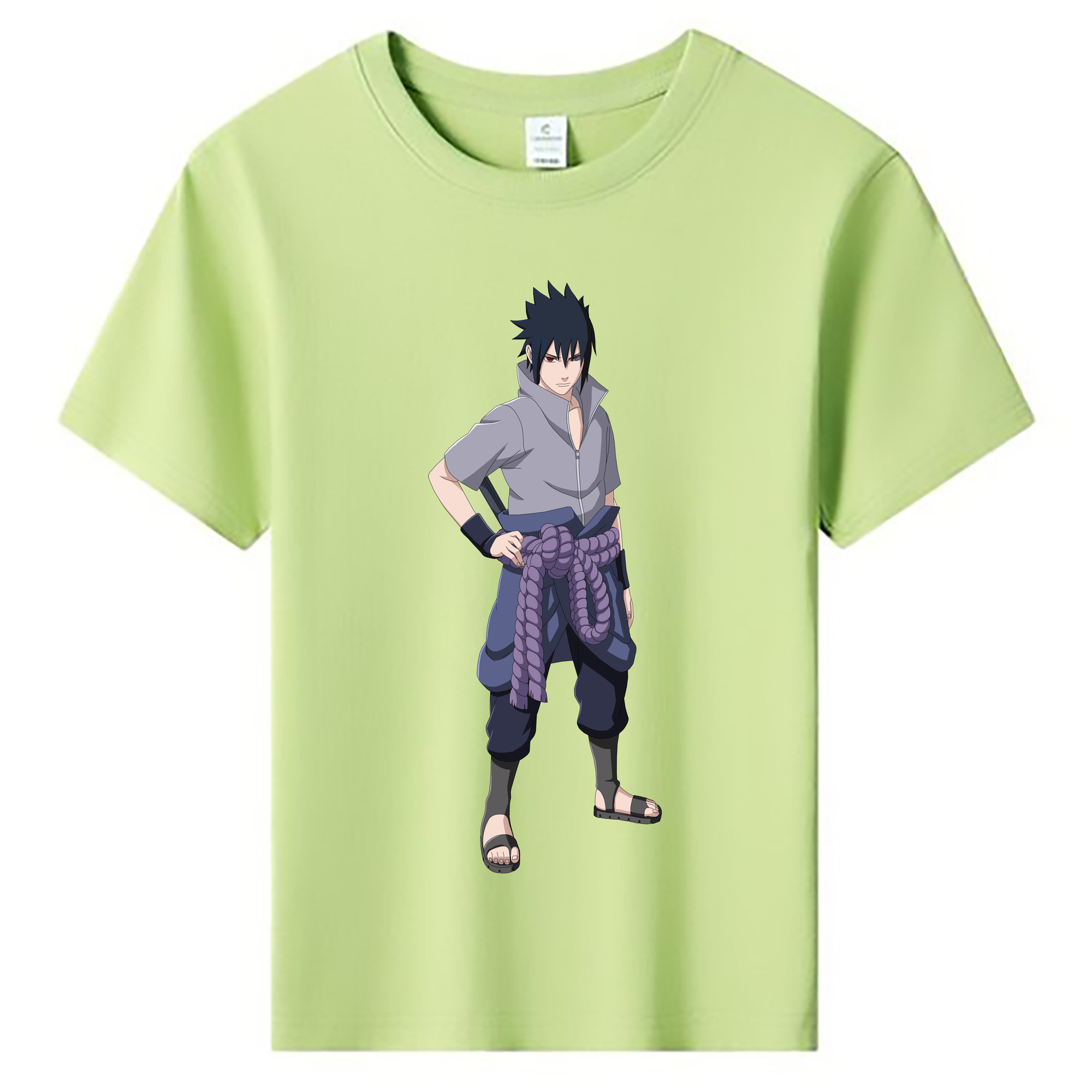 （画像用） NARUTO -ナルト- うちは サスケ Uchiha Sasuke 綿100％キッズTシャツ（フロントプリント）